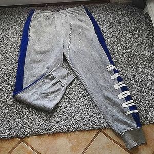 Nike Jordan  sweatpants size xl, royal blue and gray and white letters.pockets.